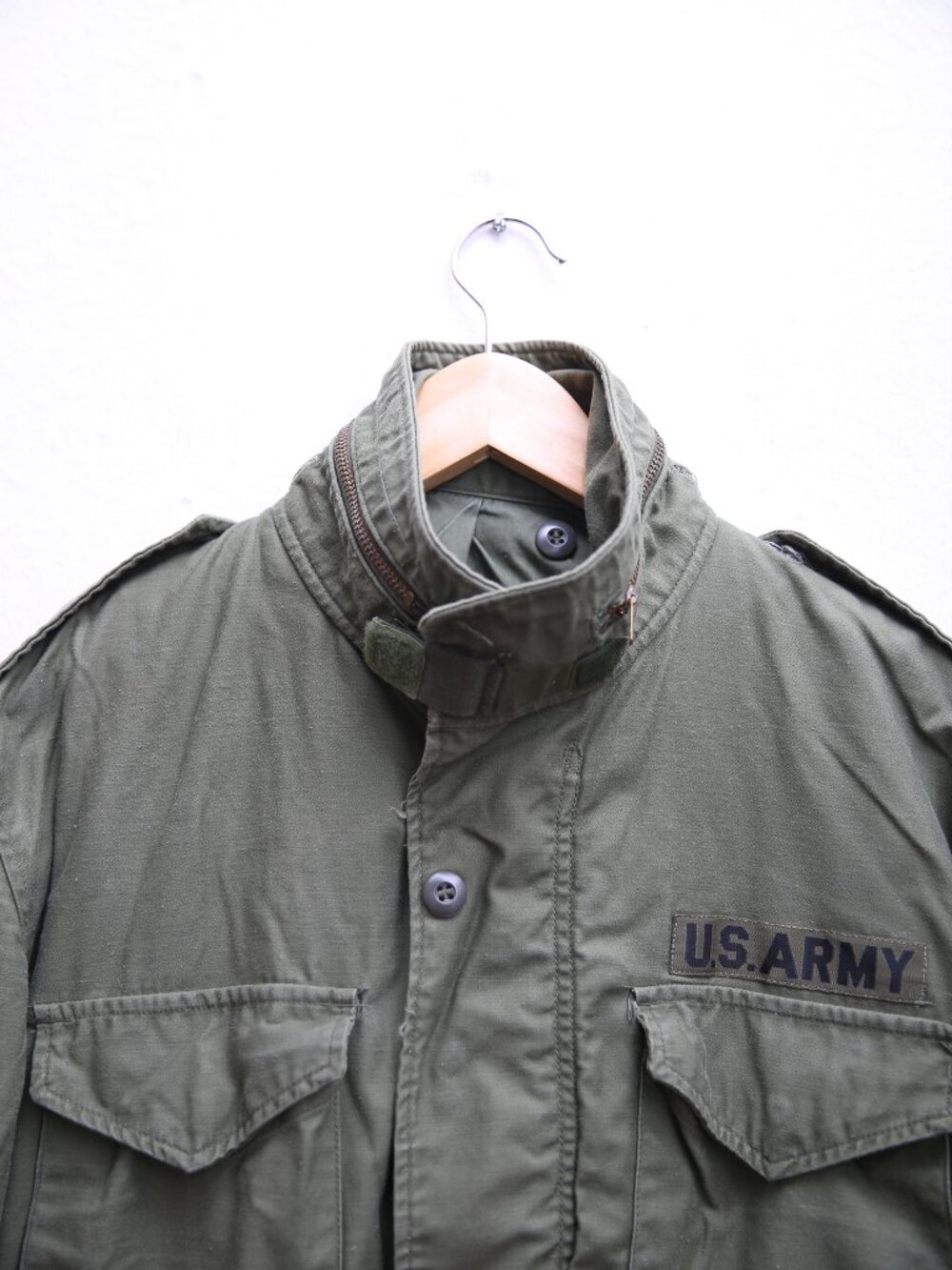 Vintage 1974 US Army M-65 Field Jacket by John Ownbey Co. Medium Short Brass Zip - Picture 6 of 14